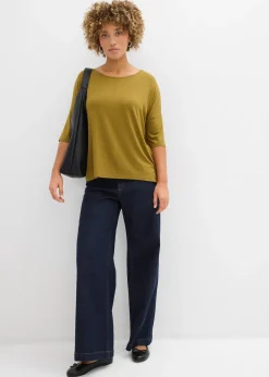 T-shirt boxy en viscose extensible