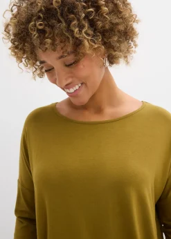 T-shirt boxy en viscose extensible