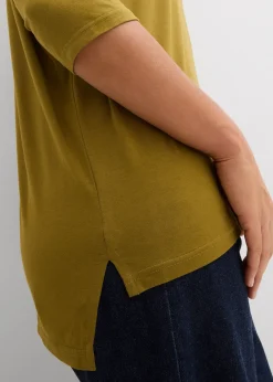 T-shirt boxy en viscose extensible