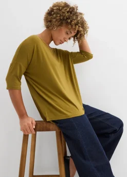 T-shirt boxy en viscose extensible