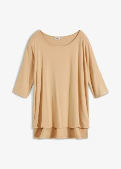 T-shirt boxy en viscose extensible