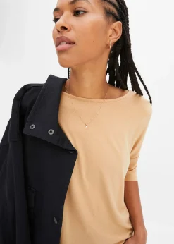 T-shirt boxy en viscose extensible