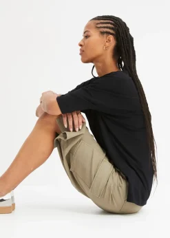 T-shirt boxy en viscose extensible