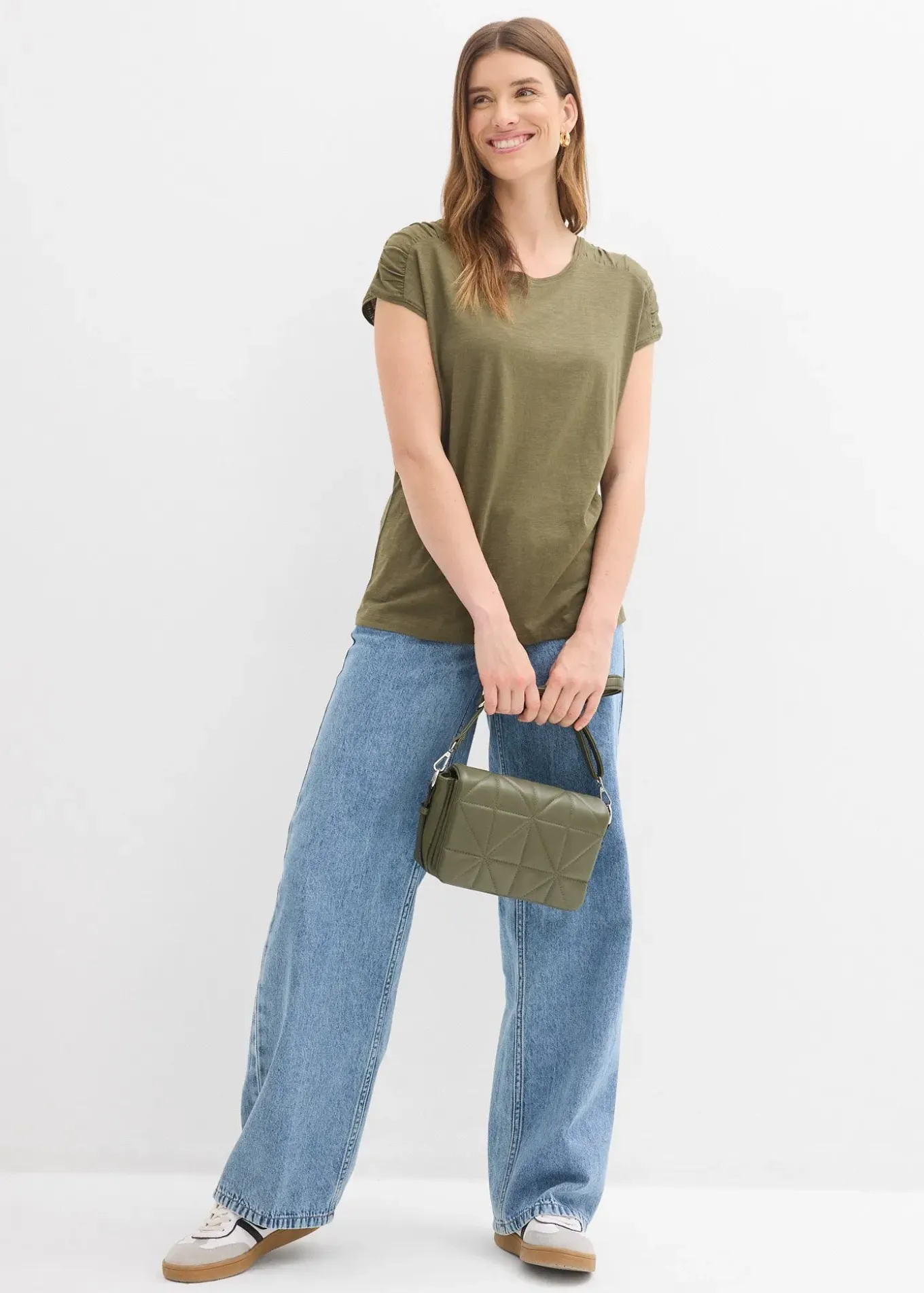 T-shirt boxy, manches courtes