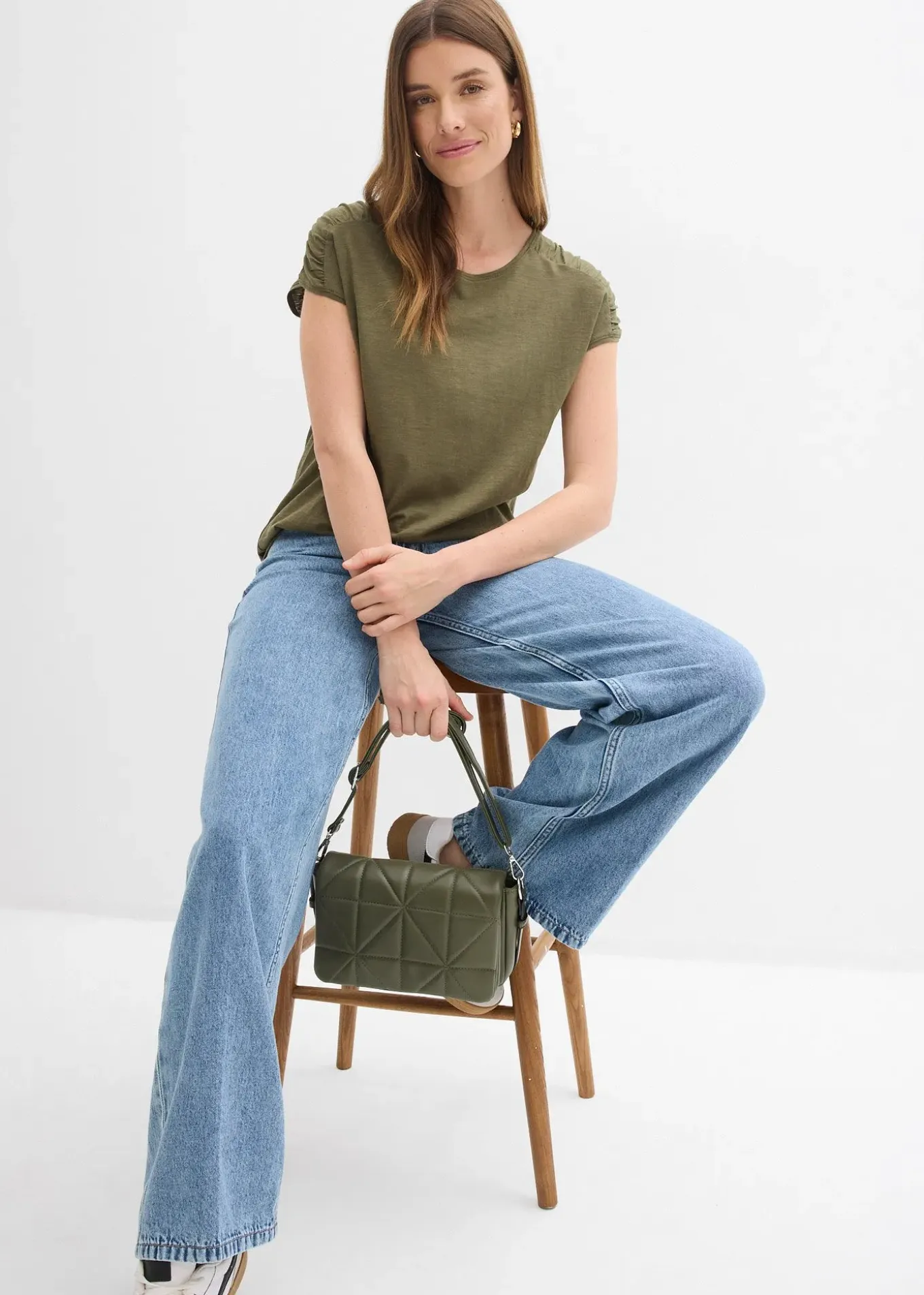 T-shirt boxy, manches courtes