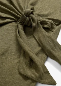 T-shirt cache-cœur, 100% lin