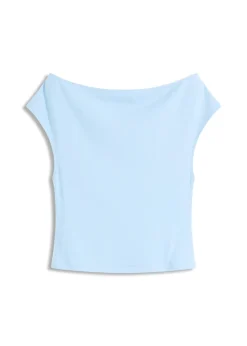 T-shirt col Bardot, 100% coton