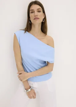 T-shirt col Bardot, 100% coton