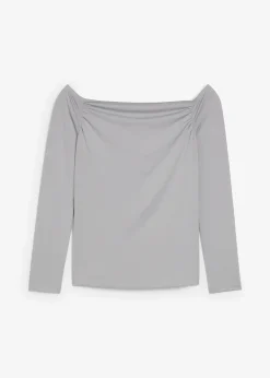 T-shirt col Bardot en jersey léger