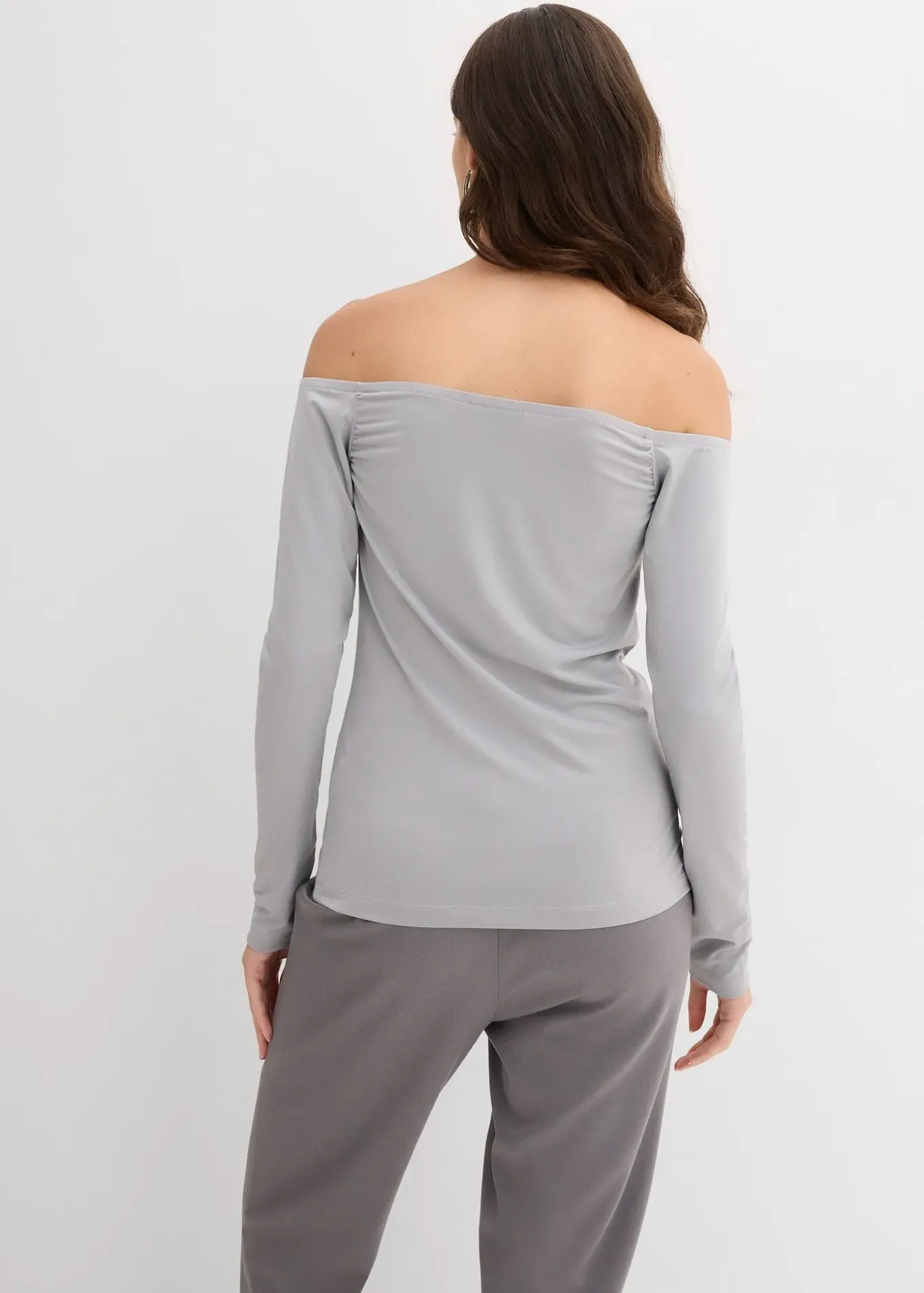 T-shirt col Bardot en jersey léger