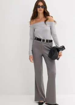 T-shirt col Bardot en jersey léger