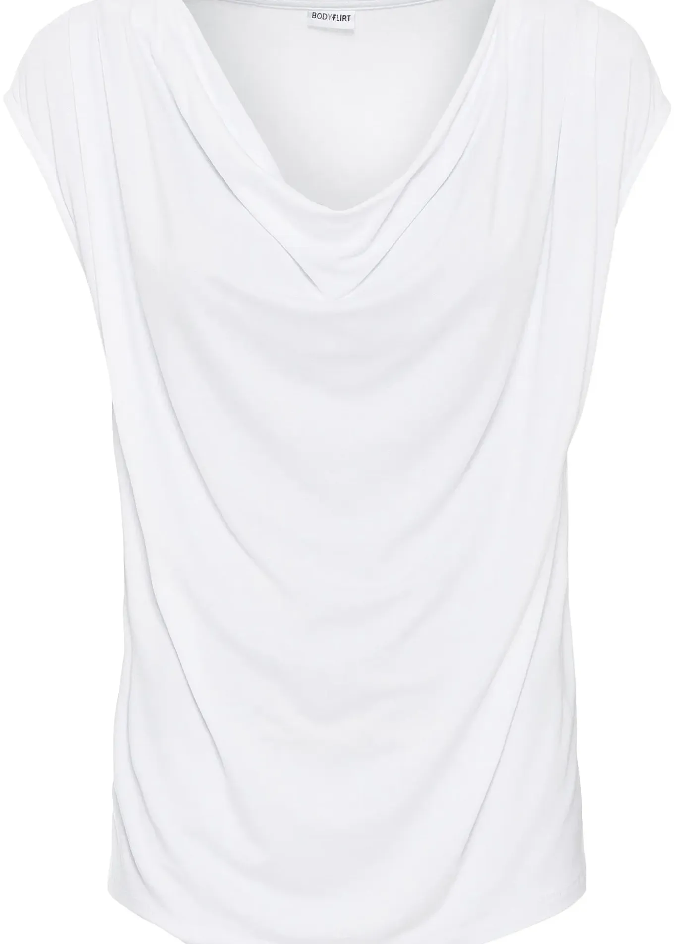 T-shirt col bénitier en viscose extensible