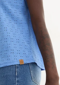 T-shirt col Henley à capuche