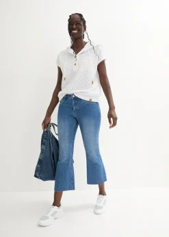 T-shirt col Henley à capuche