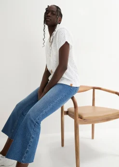 T-shirt col Henley à capuche