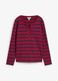 T-shirt col Henley, 100% coton