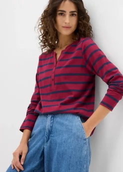 T-shirt col Henley, 100% coton