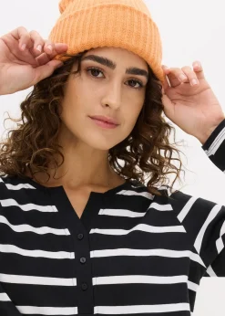 T-shirt col Henley, 100% coton