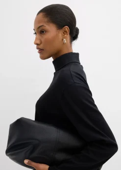 T-shirt col roulé 100% coton