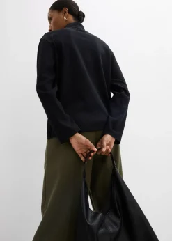 T-shirt col roulé 100% coton