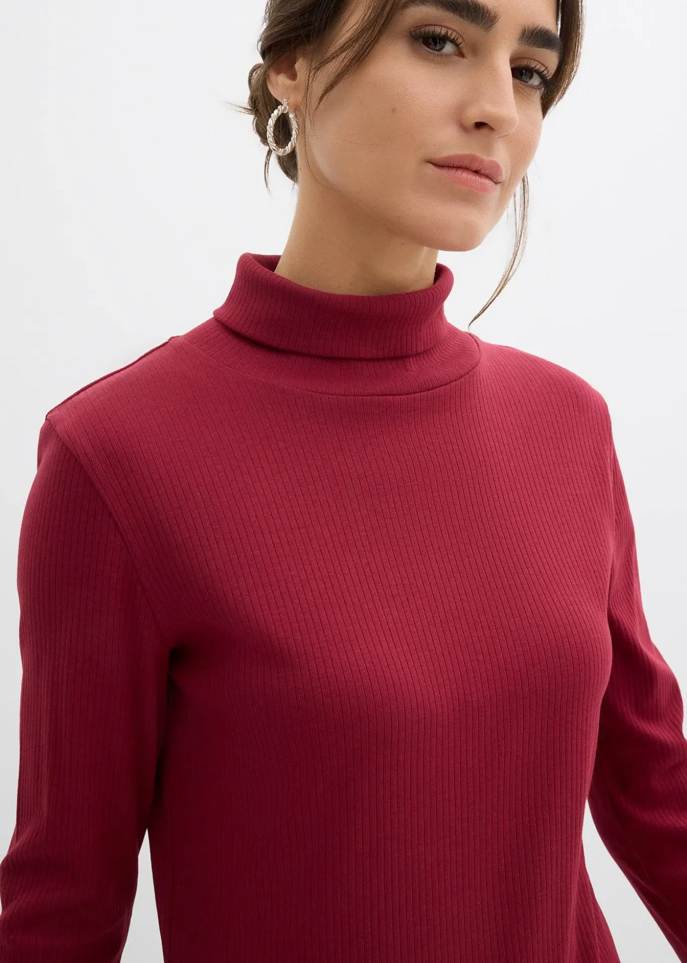 T-shirt col roulé 100% coton