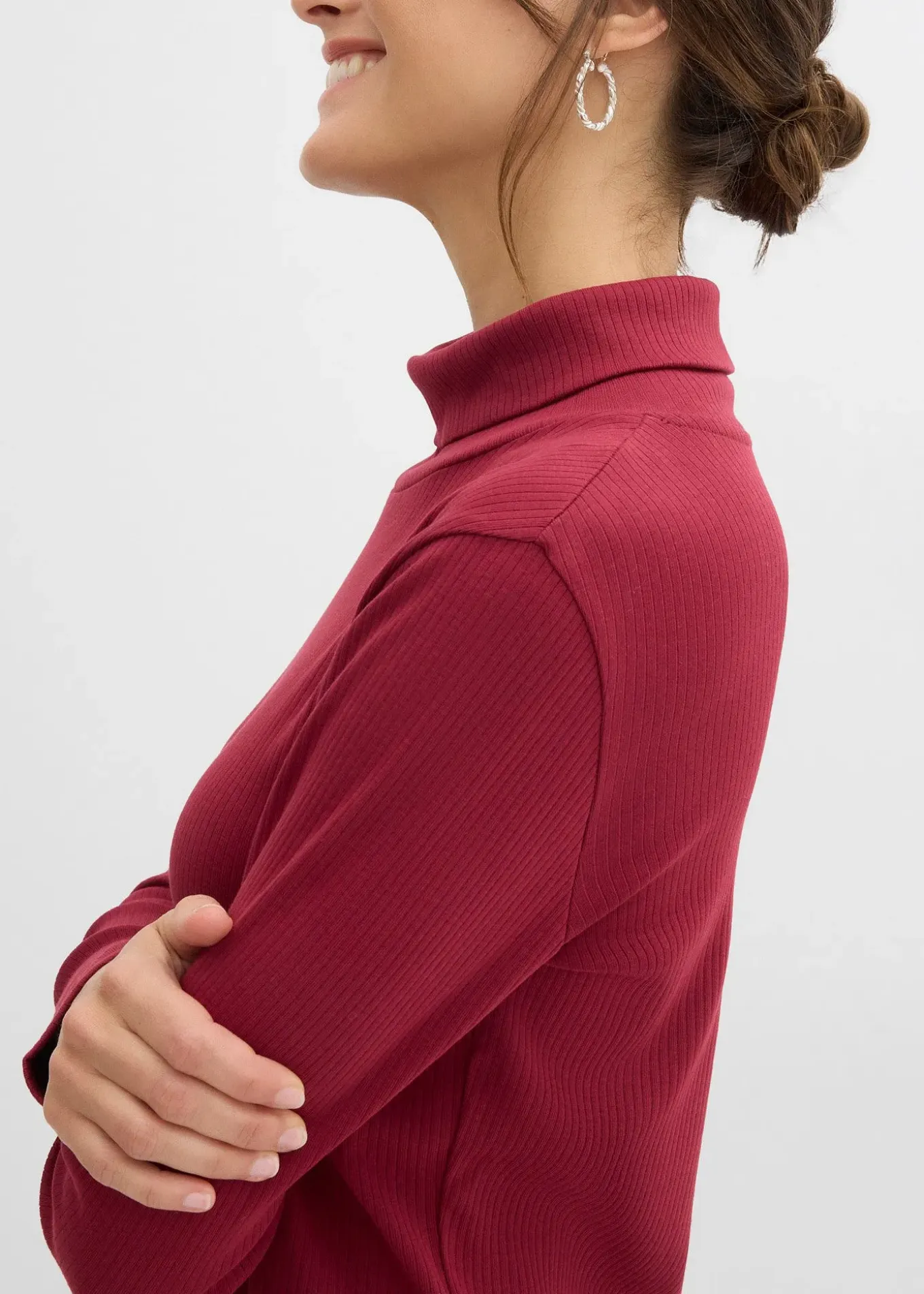 T-shirt col roulé 100% coton