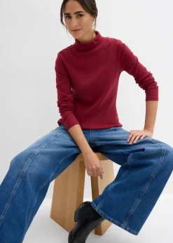 T-shirt col roulé 100% coton