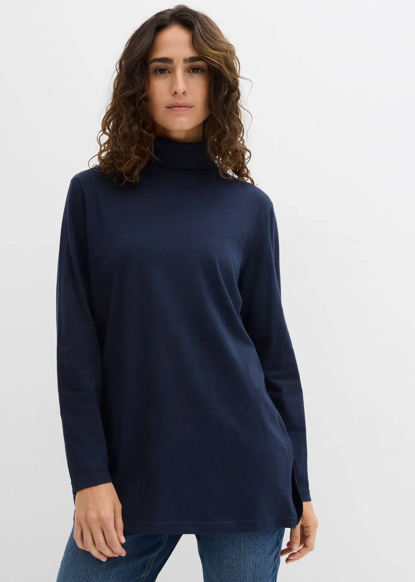 T-shirt col roulé 100% coton