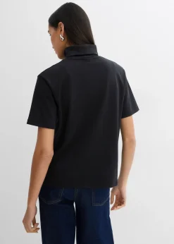 T-shirt col roulé 100% coton