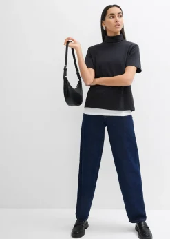 T-shirt col roulé 100% coton