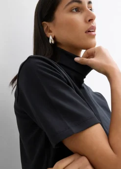 T-shirt col roulé 100% coton