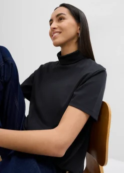 T-shirt col roulé 100% coton