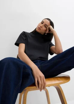 T-shirt col roulé 100% coton