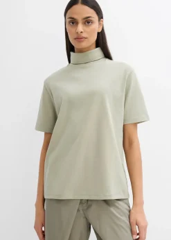 T-shirt col roulé 100% coton