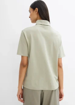 T-shirt col roulé 100% coton