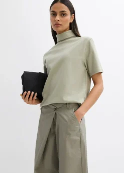 T-shirt col roulé 100% coton