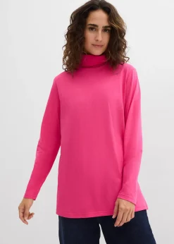 T-shirt col roulé 100% coton