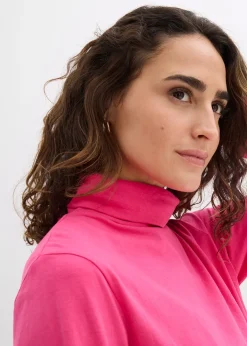 T-shirt col roulé 100% coton