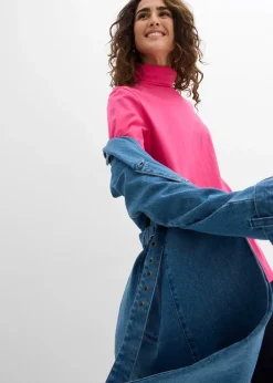 T-shirt col roulé 100% coton