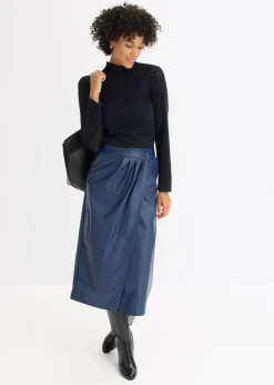 T-shirt col roulé en dentelle