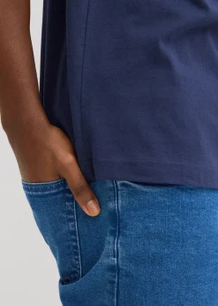 T-shirt col tunisien 100% coton