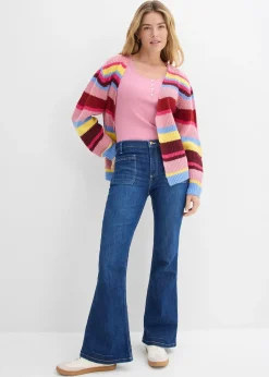 T-shirt col tunisien, 100% coton