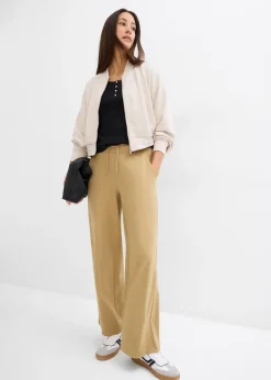 T-shirt col tunisien, 100% coton