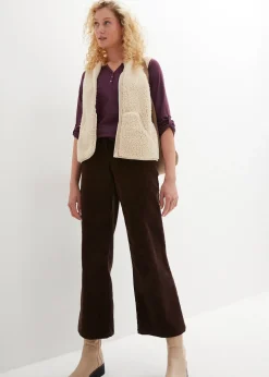 T-shirt col tunisien boutonné à manches longues