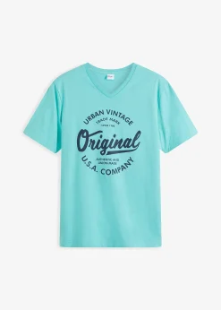 T-shirt col V, 100% coton