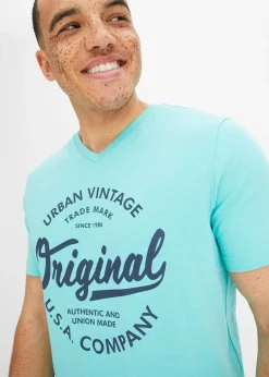 T-shirt col V, 100% coton