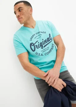 T-shirt col V, 100% coton