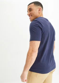 T-shirt col V, 100% coton