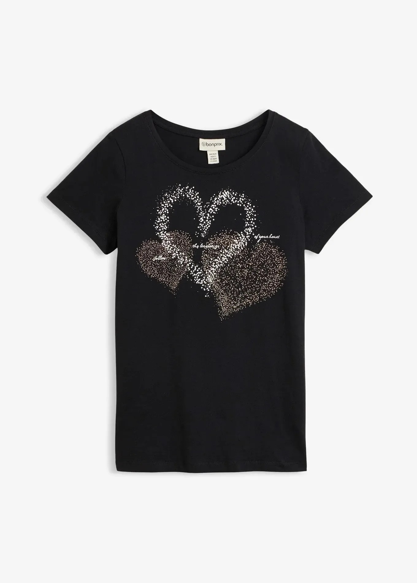 T-shirt coton à imprimé cœur