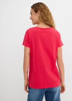 T-shirt coton à imprimé cœur